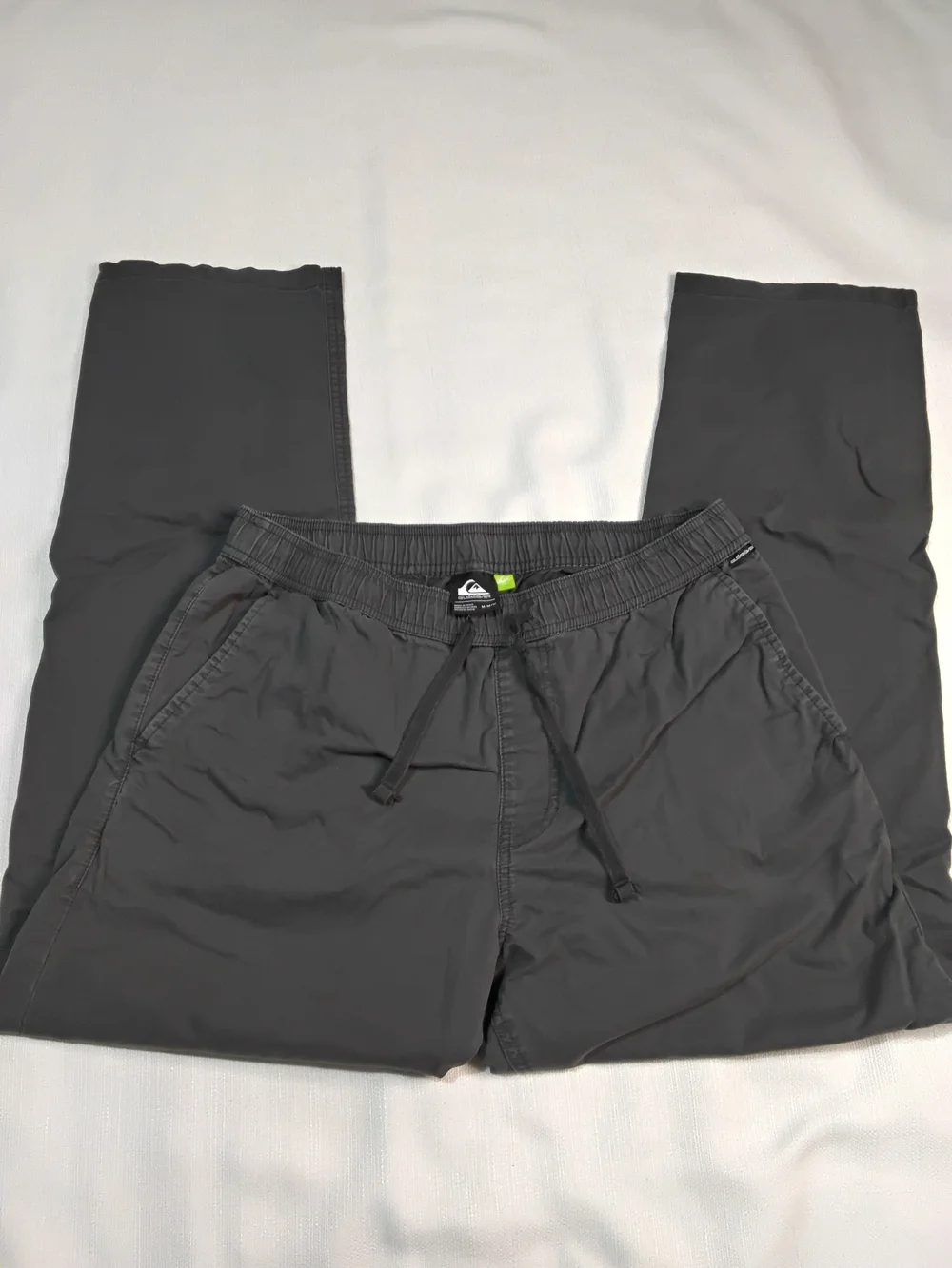 Quiksilver DNA Beach Pants Men's Charcoal Gray Drawstring Sz M.